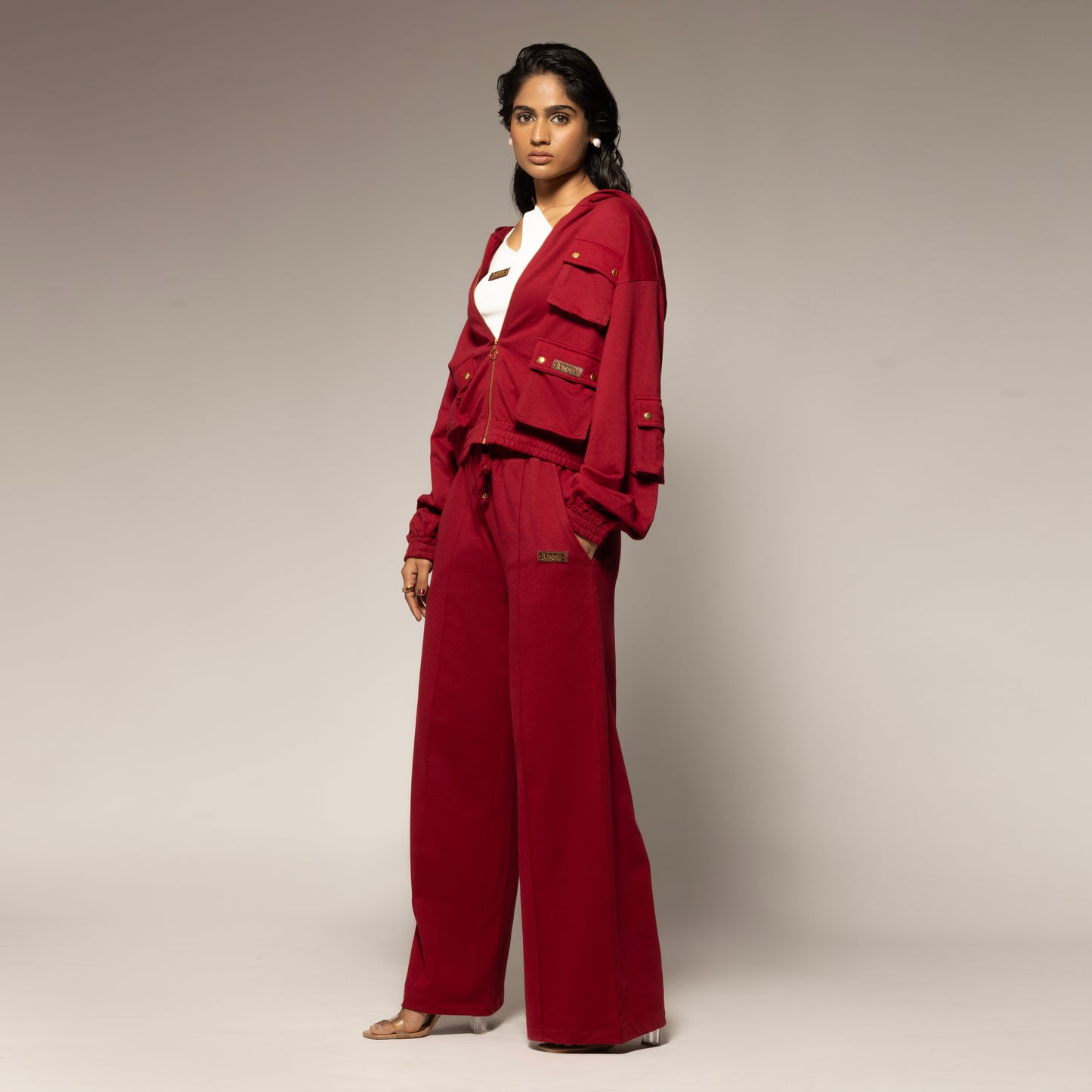 Koko Cargo Cord Set with Irish Creme Top