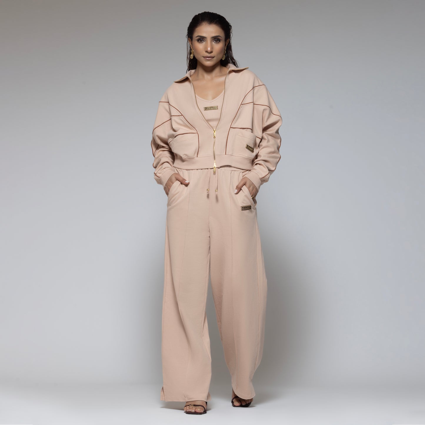 Khloe Bare Peach cordset