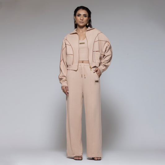 Khloe Bare Peach Cord Set