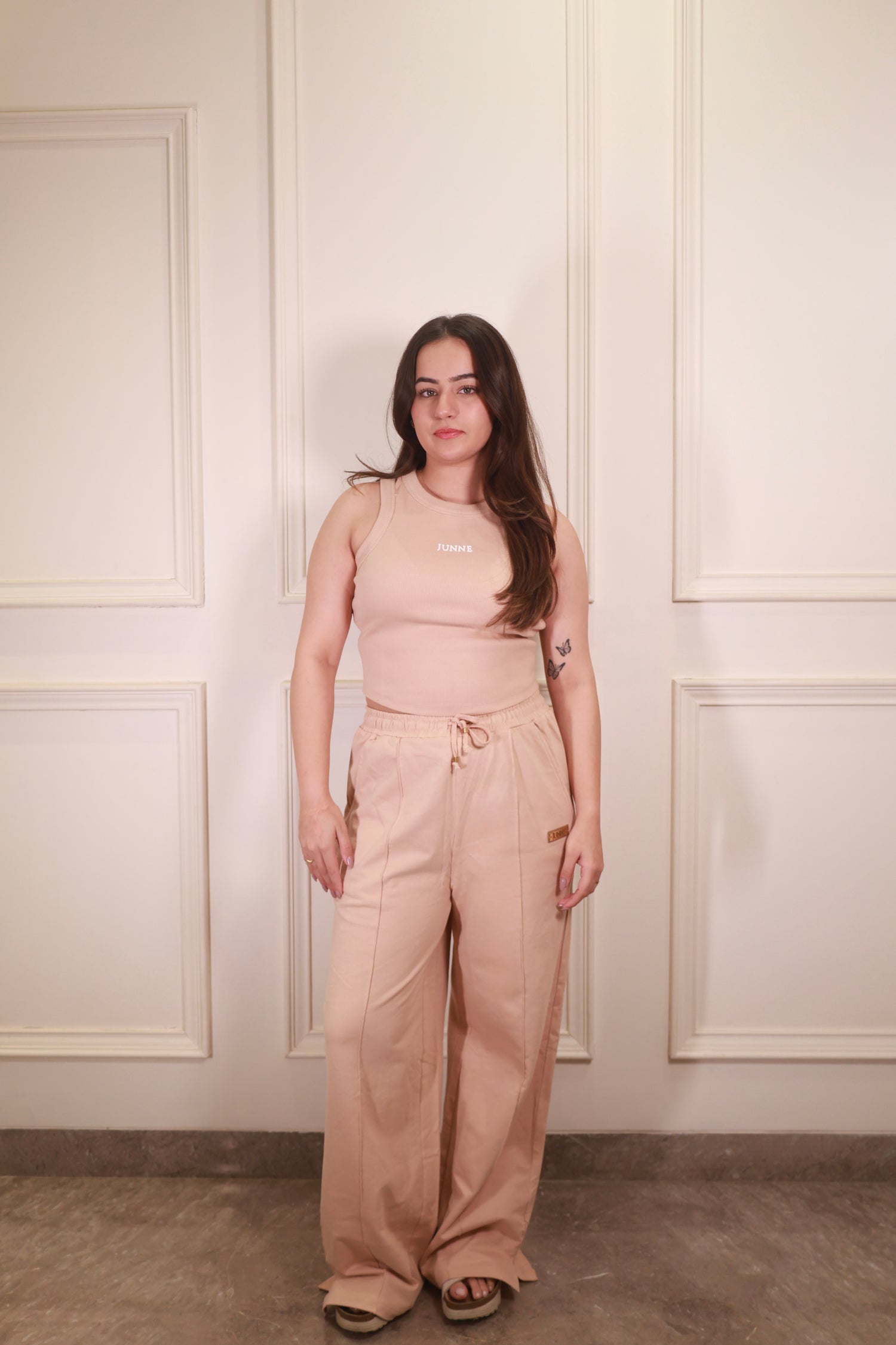 Tank Top Peach Cord Set